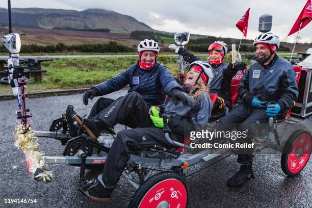 Former Welsh and British Lions rugby captain Gareth Thomas begins Day 6 of the Tour De Trophy challenge in aid of Sport Relief. Gareth is cycling...