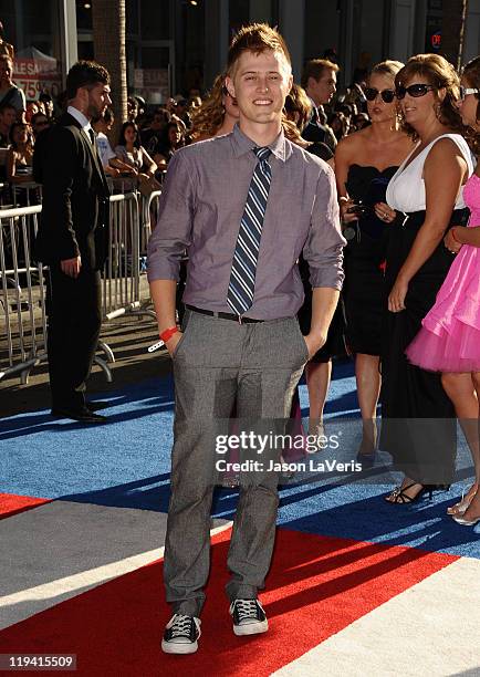 Actor Lucas Grabeel attends the premiere of "Captain America: The First Avenger" at the El Capitan Theatre on July 19, 2011 in Hollywood, California.