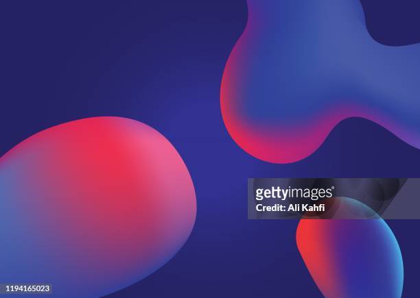 abstract fluid multicolors background - three dimensional stock illustrations
