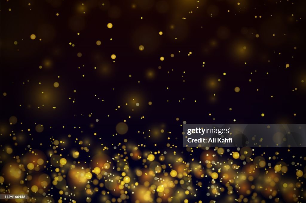 Stelle d'oro punteggi spargono texture coriandoli sfondo