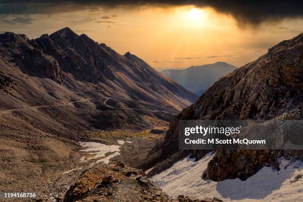 sunset at the continental divide in colorado rocky mountains - continental divide stock pictures, royalty-free photos & images