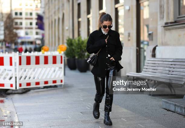 Sonja Paszkowiak wearing &other Storie shirt, Edited pants, Zara shoes and jacket, Prada sunglasses and Chanel bag on December 15, 2019 in Hamburg,...