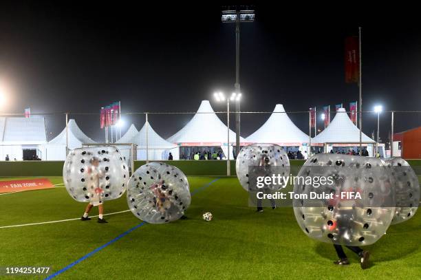 General view of the Fan Zone during the FIFA Club World Cup match at Jassim Bin Hamad Stadium on December 14, 2019 in Doha, Qatar.