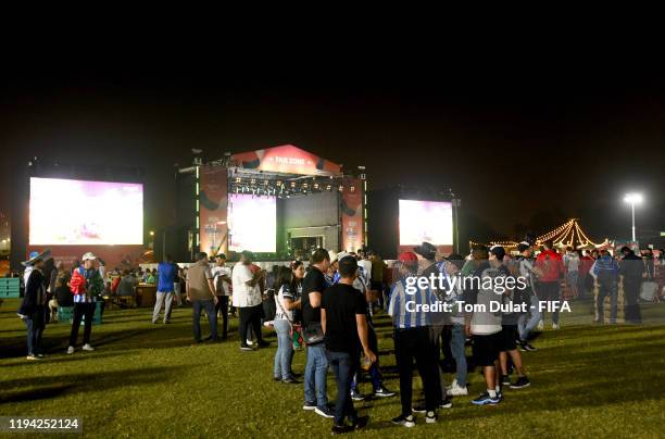 General view of the Fan Zone during the FIFA Club World Cup match at Jassim Bin Hamad Stadium on December 14, 2019 in Doha, Qatar.