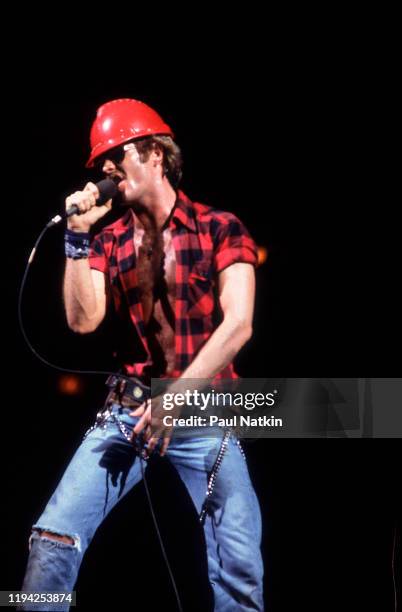 American Disco vocalist David Hodo, of the group the Village People, performs onstage at the Chicago Stadium, Chicago, Illinois, June 21, 1979.