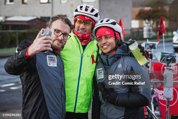 Former Welsh and British Lions rugby captain Gareth Thomas begins Day 7 of the Tour De Trophy challenge in aid of Sport Relief. Cycling from Cardiff...