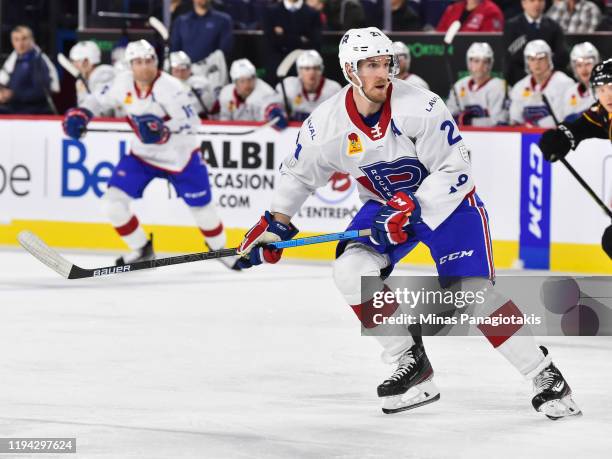 Dale Weise of the Laval Rocket skates against the Cleveland Monsters during the second period at Place Bell on December 10, 2019 in Laval, Canada....