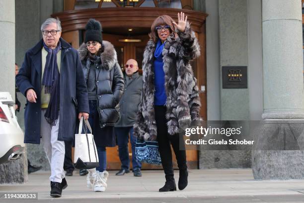 Moderator Gayle King during the wedding party of Stavros Niarchos III. And Dasha Zhukova on January 17, 2020 at Hotel Kulm in St. Moritz, Switzerland.