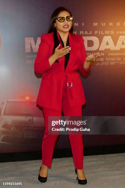 Rani Mukerji attends the "Mardaani 2" film photocall on December 16, 2019 in Mumbai, India.