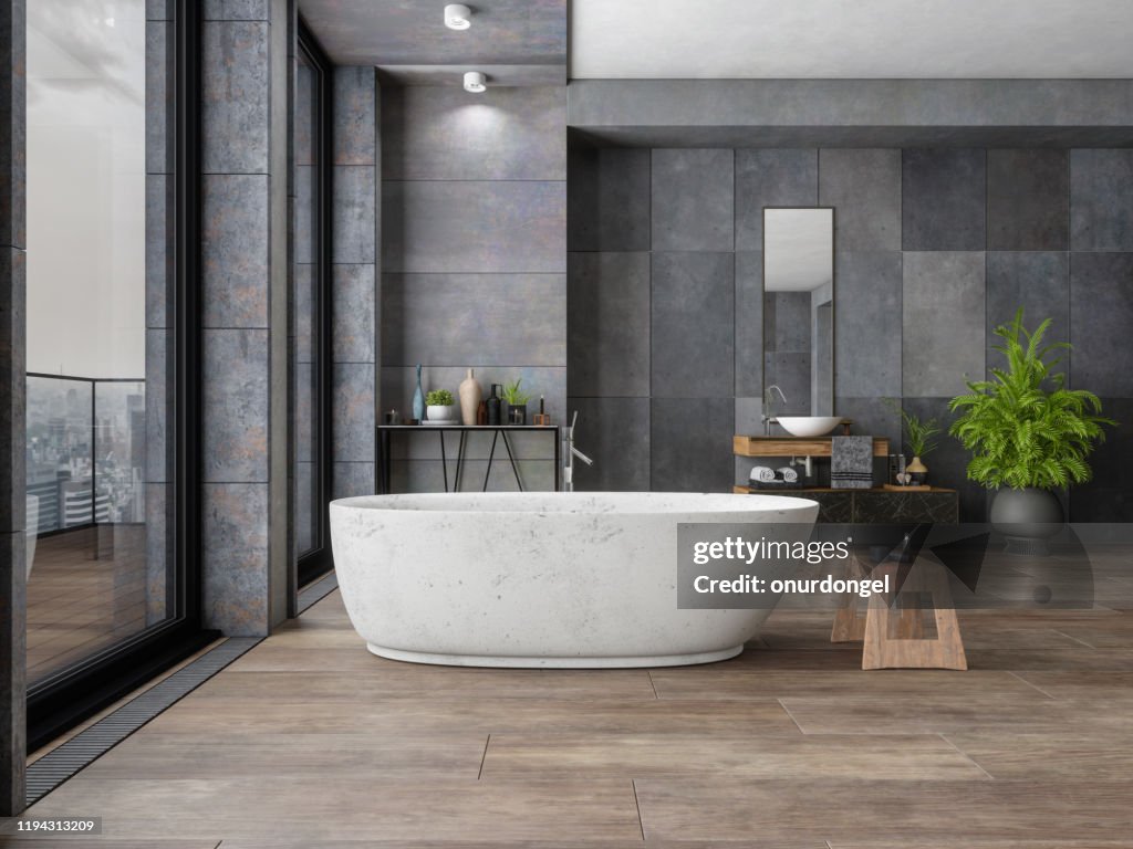 Baño en nueva casa de lujo