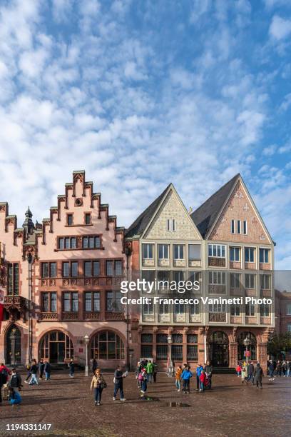romer, the town hall. frankfurt am mein, hesse state, germany. - frankfurter römer stock-fotos und bilder