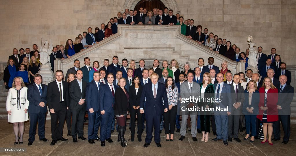 Newly-elected Conservative MPs Are Pictured With Leader Boris Johnson