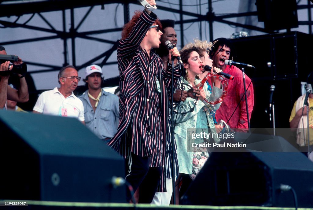 Madonna Performs At Live Aid