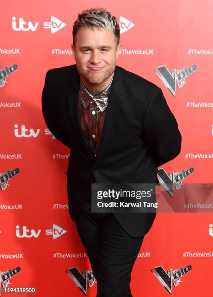 Olly Murs attends the new series launch of "The Voice UK 2019" at The Soho Hotel on December 16, 2019 in London, England.