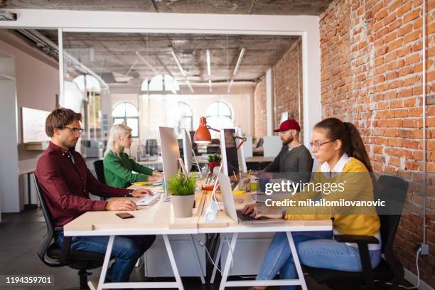 perfect work environment - creative agency stock pictures, royalty-free photos & images