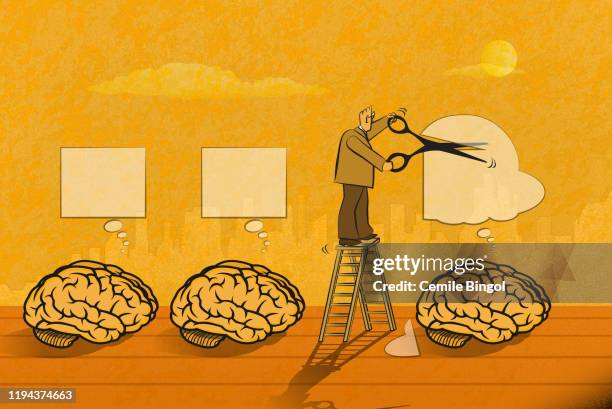 brains-education system - shaping stock illustrations