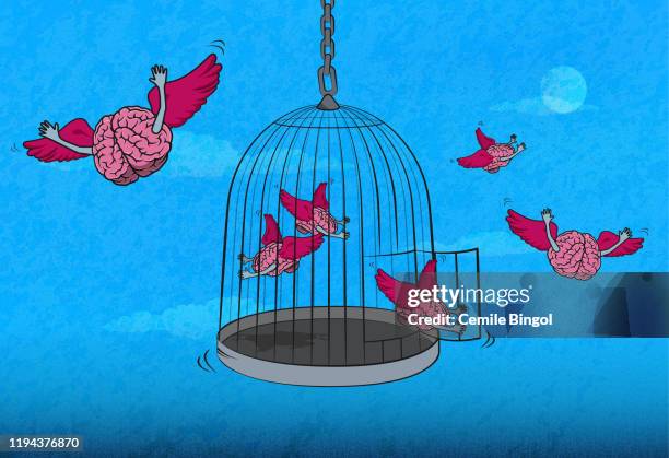 free brains - extremism stock illustrations