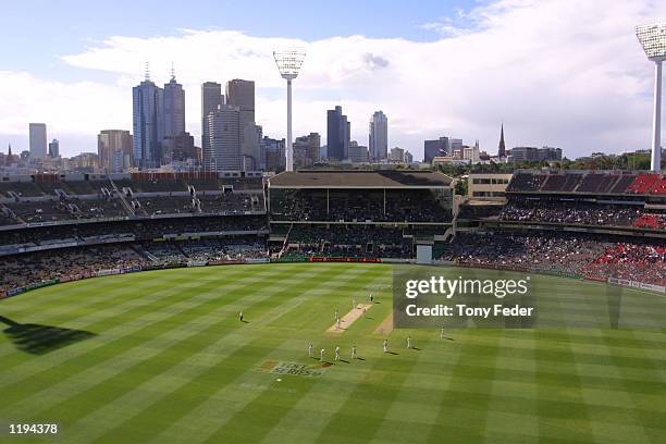 General view of the MCG loking towards the members stand, during the Boxing Day Test match between Australia and South Africa at the Melbourne...