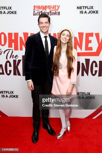John Mulaney and Annamarie Tendler at the "John Mulaney & The Sack Lunch Bunch" New York Premiere at Metrograph on December 16, 2019 in New York City.
