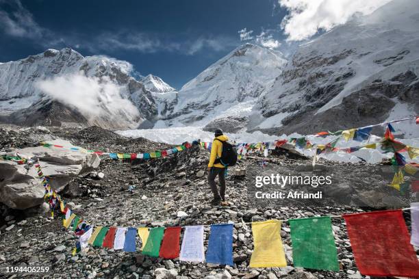 everest base camp, nepal - mt everest base camp stock pictures, royalty-free photos & images