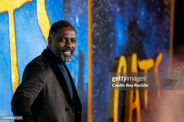 Idris Elba attends the "Cats" World Premiere at Alice Tully Hall, Lincoln Center on December 16, 2019 in New York City.