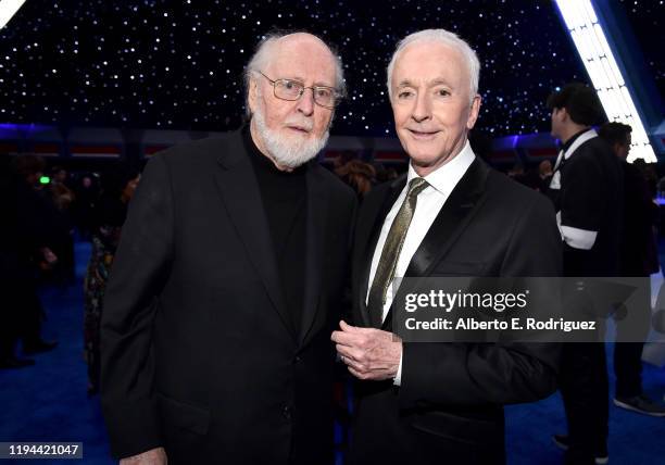 Composer John Williams and Anthony Daniels attends the World Premiere of "Star Wars: The Rise of Skywalker", the highly anticipated conclusion of the...