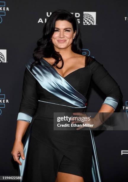 Actress Gina Carano attends the premiere of Disney's "Star Wars: The Rise of Skywalker" on December 16, 2019 in Hollywood, California.