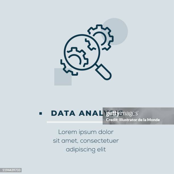 data analysis line icon, stock illustration - store manager stock illustrations