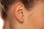 Close up of female ear