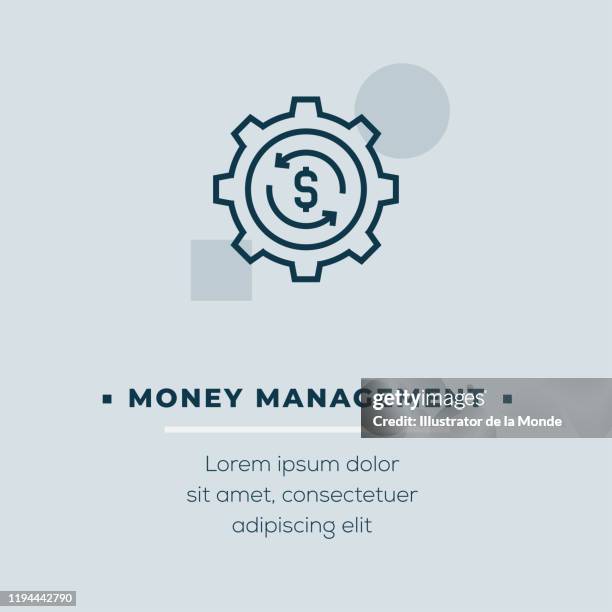 money management line icon, stock illustration - emblem credit card payment stock illustrations
