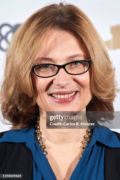 Luciano Pavarotti Foundation President Nicoletta Mantovani Pavarotti attends 'Pavarotti' photocall at the Intercontinental Hotel on December 17, 2019...