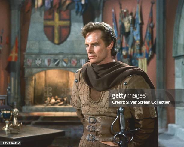 Charlton Heston , US actor, in a publicity portrait issued for the film, 'El Cid', 1961. The historical drama, directed by Anthony Mann , starred...