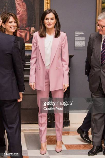 Queen Letizia of Spain visits 'La Otra Corte. Mujeres de la Casa de Austria en los Monasterios Reales de las Descalzas y la Encarnacion' exhibition...