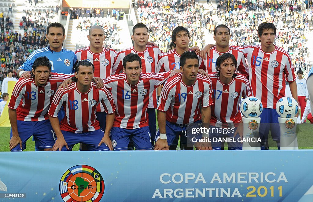 The starting line-up of the Paraguayan n