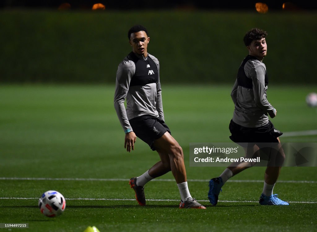 Liverpool Training Session Ahead Of Their FIFA World Club Cup Semi-Final