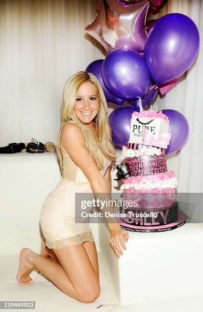 Ashley Tisdale celebrates her 26th birthday at Pure Nightclub on July 15, 2011 in Las Vegas, Nevada.
