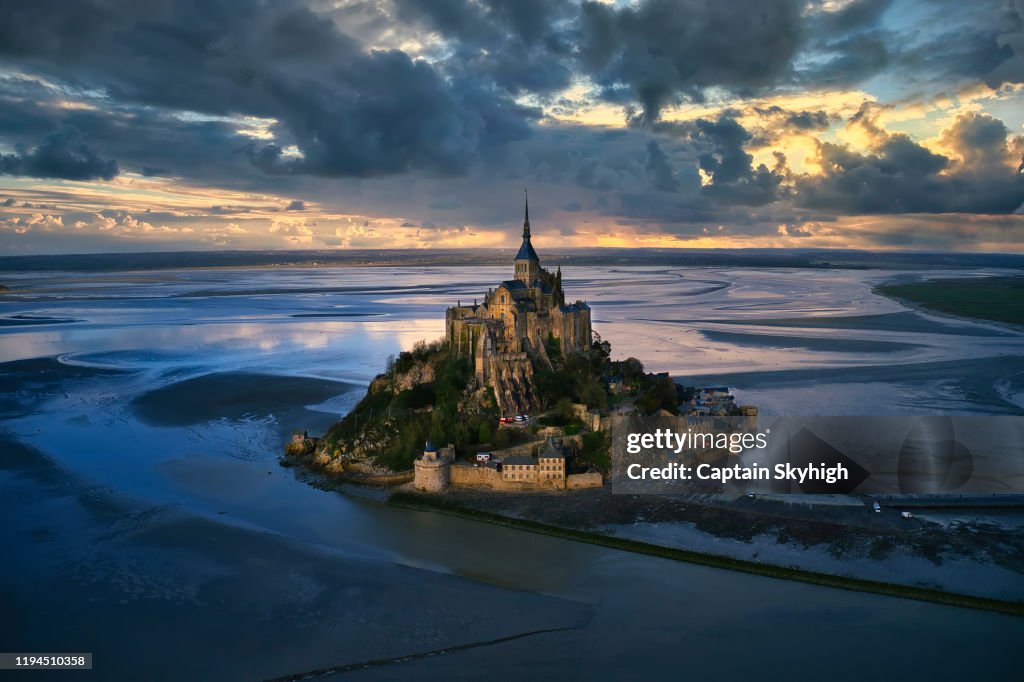 Mt saint Micheal from above