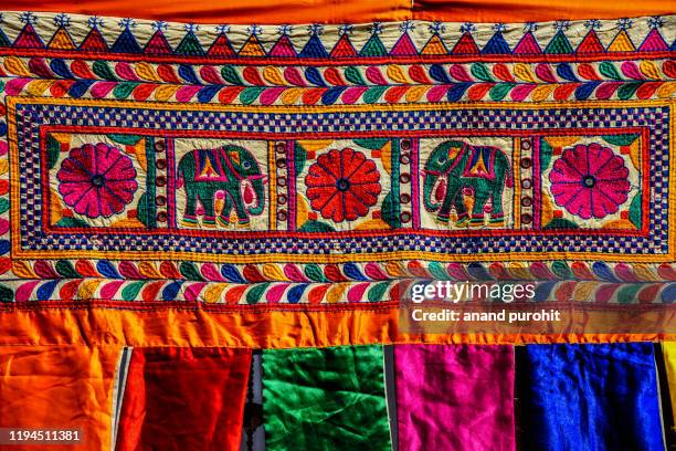 colourful handicraft art gujarat, india - indian culture pattern stock pictures, royalty-free photos & images