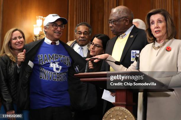 Rep. Debbie Mucarsel-Powell , Rep. Bobby Scott , Rep. Emanuel Cleaver , Rep. Xochitl Torres Small , House Majority Whip James Clyburn and Speaker of...