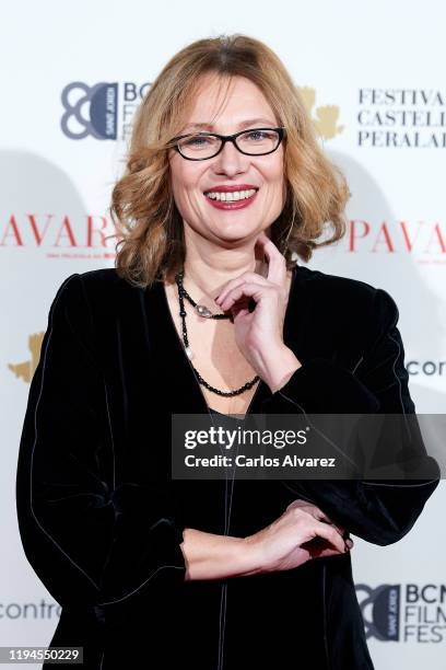 Luciano Pavarotti Foundation President Nicoletta Mantovani Pavarotti attends 'Pavarotti' premiere at the Verdi cinema on December 17, 2019 in Madrid,...