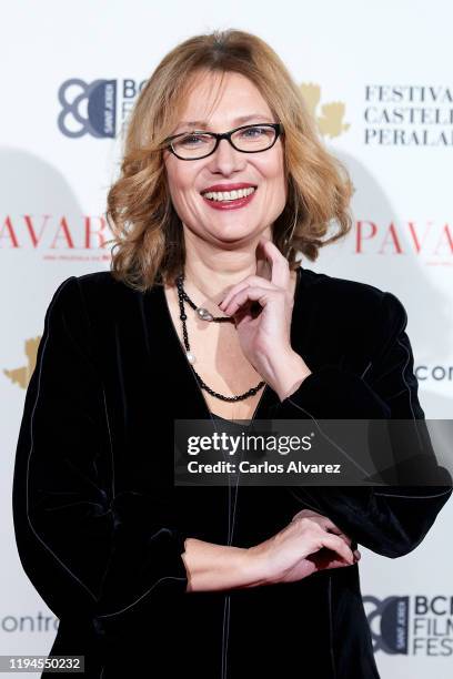 Luciano Pavarotti Foundation President Nicoletta Mantovani Pavarotti attends 'Pavarotti' premiere at the Verdi cinema on December 17, 2019 in Madrid,...