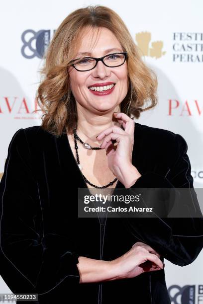 Luciano Pavarotti Foundation President Nicoletta Mantovani Pavarotti attends 'Pavarotti' premiere at the Verdi cinema on December 17, 2019 in Madrid,...