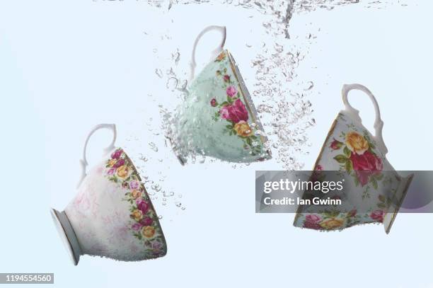 tea party in water - ian gwinn stock pictures, royalty-free photos & images