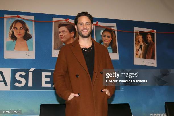 Christopher Von Uckermann poses for photos during a press conference of the film 'El hubiera sÌ existe' at Cinepolis Universidad on December 17, 2019...