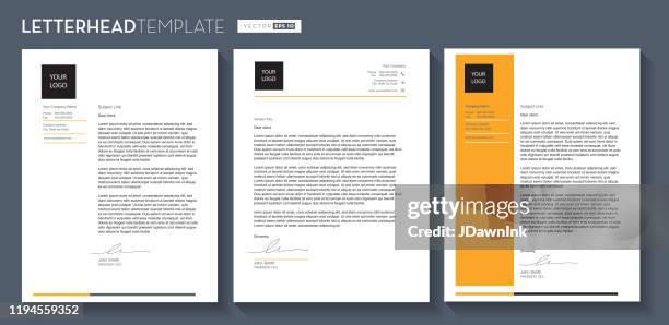 satz von generischen unternehmen briefkopf vorlage design 8.5 x 11 zoll - briefbogen stock-grafiken, -clipart, -cartoons und -symbole