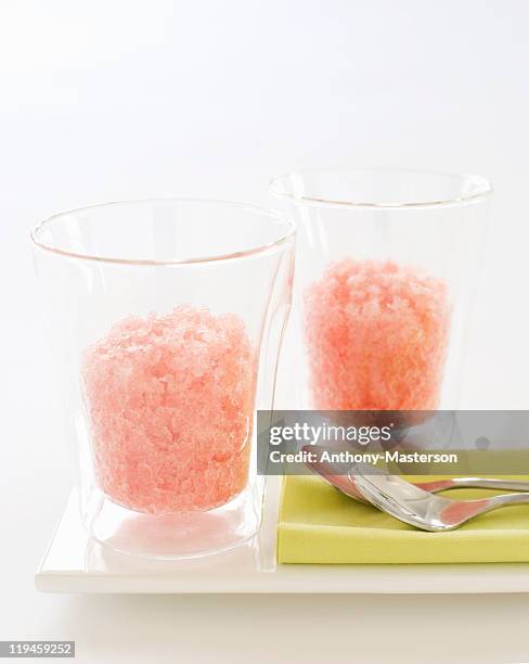 watermelon granita - fruit sorbet stock pictures, royalty-free photos & images