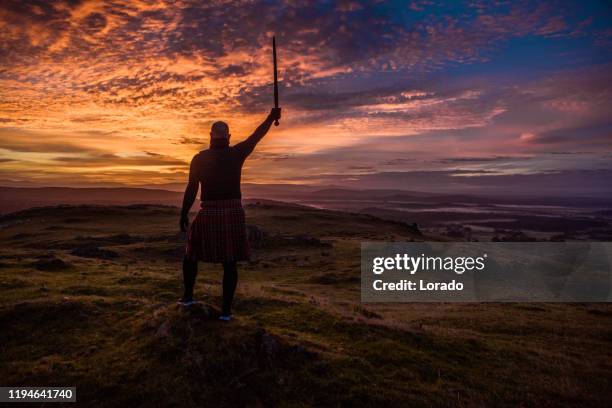 guerrero al amanecer - viking warrior fotografías e imágenes de stock