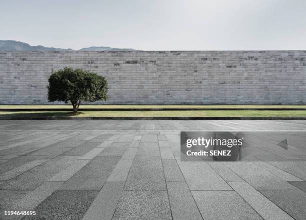 empty parking lot - castle wall stock pictures, royalty-free photos & images