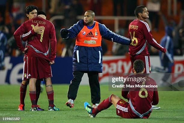 Players from Venezuela reacts after his goal against Paraguay loosing the semi final match between Paraguay and Venezuela at Malvinas Argentinas...