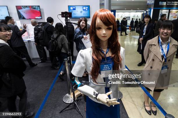 The Shiorin announce robot is demonstrated at the International Robot Exhibition on December 18, 2019 in Tokyo, Japan. IREX International Robot...